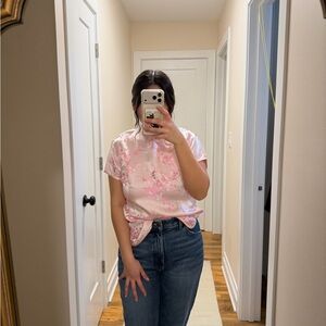 Pink Floral Chinese Women's Top
